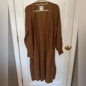 Abercrombie & Fitch Tan Open-Front Cardigan